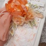 Kartka z pomarańczowym kwiatem  - Z boku