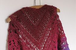 Chusta Arcadia na szydełku merino handmade
