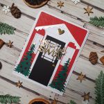 Kartka świąteczna - drzwi - Widok z góry