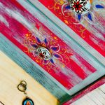 Kolorowa komoda w orientalnym klimacie, trzy szuflady, ceramiczne gałki - 