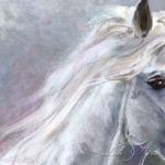 Obraz Biały koń - płótno - 