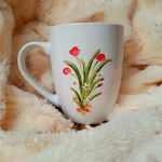 Letni wschód słońca. Ręcznie malowany kubek 300 ml. - ręcznie malowane
