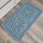 Dywan szydełkowy prostokątny boho 55cmx95cm  - Dywan prostokątny