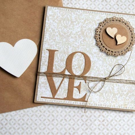 kartka ślubna lub miłosna :: LOVE :: beige