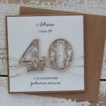 Rustykalna kartka urodzinowa na 30,40,50 - oryginalna kartka urodzinowa