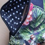 Zielona welurowa nerka botanical - 