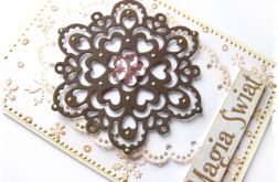 Kartka świąteczna ze śnieżynką