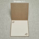 Kartka ślubna - drewniane dekoracje, pudełko - MP1W1W4 - wkładka na życzenia nr 1