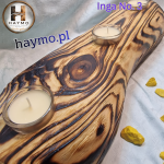 Świecznik świerkowy pień naturalny Inga No. 3 - 