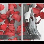 Obraz na płótnie - para miłość płatki róże - 120x80 cm (96701) - STRZAŁA AMORA - NOWOCZESNY OBRAZ DO SYPIALNI - 120X80 CM