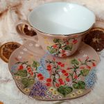 Wiosenny komplet ręcznie malowany kwiaty łąka - ręcznie malowane