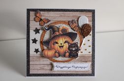 Kartka na urodziy dynia Halloween
