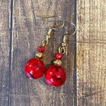 Czerwony komplet z howlitem - 