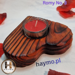Świecznik serce brąz miód farba Romy No. 3 - 