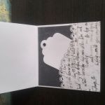 Kartka urodzinowa Trzydziestka - Wnętrze kartki ozdobione, kieszonka na prezent oraz tag do samodzielnego wpisania życzeń