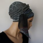 turban INGRID - szarfa wiązana z boku głowy