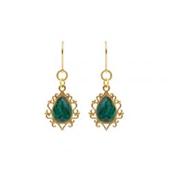 Błyszczące i eleganckie kolczyki pozłacane Arrabiana Emerald.