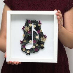 Dekoracja mieszkania, Nuta, Quilling, Obraz