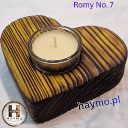 Świecznik serce żółć tygrysi wzór Romy No. 7