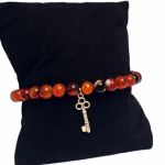 Bransoletka z kamieni brązowego agatu - równowaga i spokój - bransoleta brązowy agat