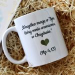 Personalizowany Box Komunijny Biblia i Kubek - Personalizowany box prezentowy na komunię dla dziecka pudełko z biblią i kubkiem pierwsza komunia święta