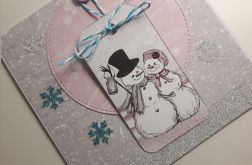 Kartka świąteczna Boże Narodzenie bałwanek