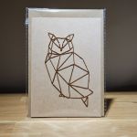 Kartka okolicznościowa - haftowana - sowa - Kartka okolicznościowa - handmade - ręcznie robiona haftowana - sowa