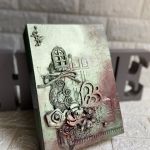 Zielony metaliczny notes ręcznie robiony prezent urodziny - Bogato zdobiony album