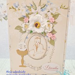 Pamiątka komunijna z tekturką