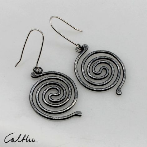 .Spirala - srebrne kolczyki 190710-07