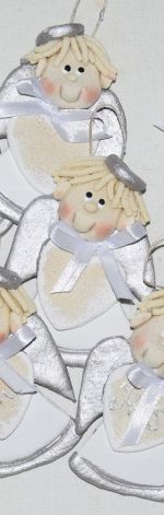 Srebrne pamiątki synka … aniołki z masy solnej - prezenty dla gości