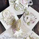 Komunijny exploding box w różu - z życzeniami - Box IHS - detal II