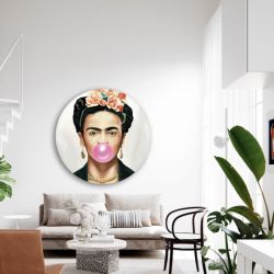 Frida Kahlo - Obraz na okrągłej ramie 
