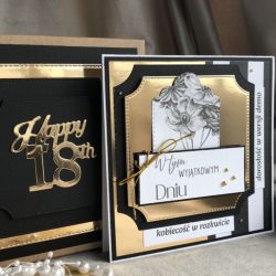 Kartka w pudełku z kopertą! 18 lat! Dziewczyna!