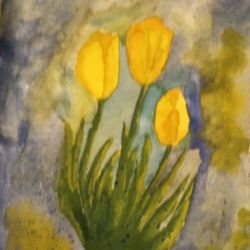 akwarela A5 tulipany