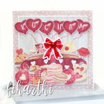 Kartka Walentynkowa ze słodkościami KW2301 - z balonikami