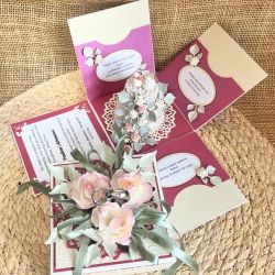 216, Exploding box na ślub z torebką