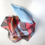 Jedwabna apaszka Geometryczna Abstrakcyjna - Jedwabna apaszka Geometryczna Abstrakcyjna  RozynekArt