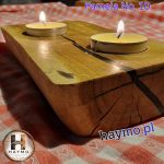 Świecznik drewniany dębowy sęk Pamela No. 10 - 