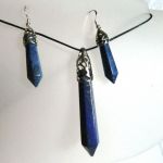 Lapis lazuli, piękny zestaw biżuterii, srebro - null