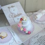 Exploding box urodzinowy pastelowy z tortem  - 