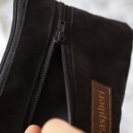 Czarny portfel z nubuku - 