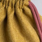 Miodowy duży workoplecak z plecionki - 