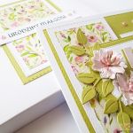 Kartka URODZINOWA z jasnoróżowymi kwiatami - Limonkowo-różowa kartka urodzinowa z kwiatami