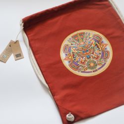 Ręcznie malowany płócienny worek boho ETNO