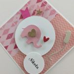 kartka na roczek 1 urodziny 2 3  wzór 1 - słonik