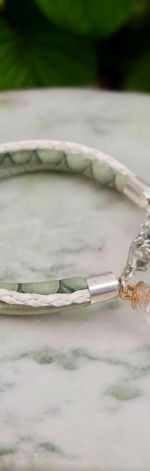 Bransoletka rzemykowa mięta