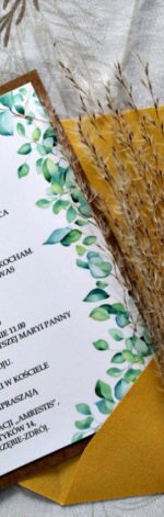 Zaproszenie Komunijne - Eukaliptus 2