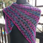 Cieniowana chusta ażurowa, na drutach - cieniowana chusta