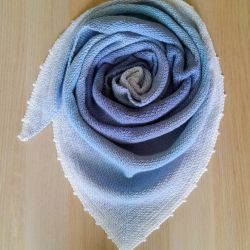 Chusta merino na szydełku handmade 